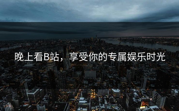 晚上看B站，享受你的专属娱乐时光