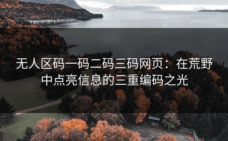 无人区码一码二码三码网页：在荒野中点亮信息的三重编码之光